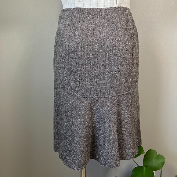 Anne Klien Grey Tweed Wool Skirt - Picture 3 of 7
